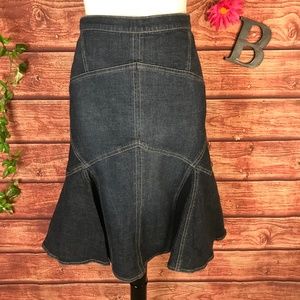 Bandolino Skirt 4 Denim Jean Stretch Knee High Low